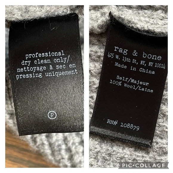 RAG & BONE 100% Wool Open Front Cardigan Knit Sweater - Picture 7 of 9